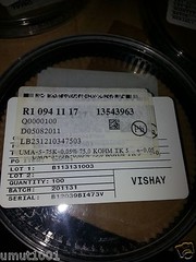 100pcs NEW VISHAY UMA 0204 5PPM 75K 0.05% ULTRA PRECISION MELF RESISTORS !
