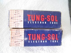 TUNGSOL 12BZ7 NOS PLATE PLATINUM MATCHED PAIR Best SUB for 12AX7 TV7 tested