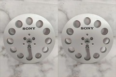 One pair gold TAPE REEL Sony 7″ inch Light Metal Aluminum Take Up Reel