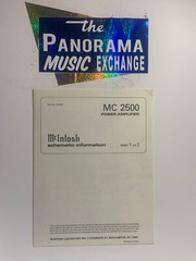 Vintage McIntosh MC 2500 Power Amplifier Schematic Information Folder