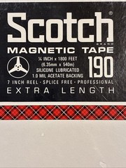Scotch 190 Reel To Reel 1800 ft ~ Magnetic Tape SEALED 3M 1/4” Extra Length *New