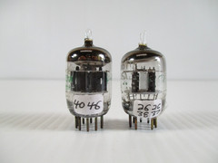 Pair GE JAN 5670W Vacuum Tubes Black Plate Foil Getter TV-7 Tested Strong