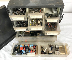 Electric Guitar Tube Amplifier Repair Parts w/ Cabinet Case. Vintage