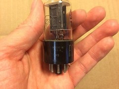 Vintage 1943 RCA 12SN7GT Black Plate Clear Glass Tube USA Tested Good Balanced
