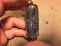 Vintage Sylvania 12BY7 Tube 1956 tested good Smoked Glass