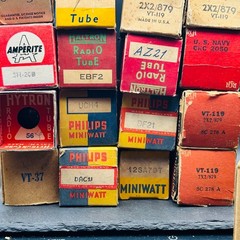 Mixed NOS NIB Used Vintage Tube Lot JAN RCA Philips Haltron VT119 VR150