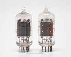 2 – Conn by RCA Clear Top 12AU7A Vacuum Tubes / Long Gray Plates — KT7