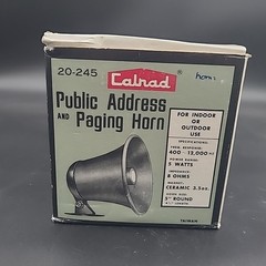 Vintage Calrad Public Address and Paging Horn 5” Round Alarm Horn New Open Box