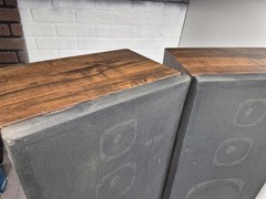 Sanyo SS-560 Floor Speaker Pair 8 Ohm Impedence Walnut Vinyl Veneer Tested