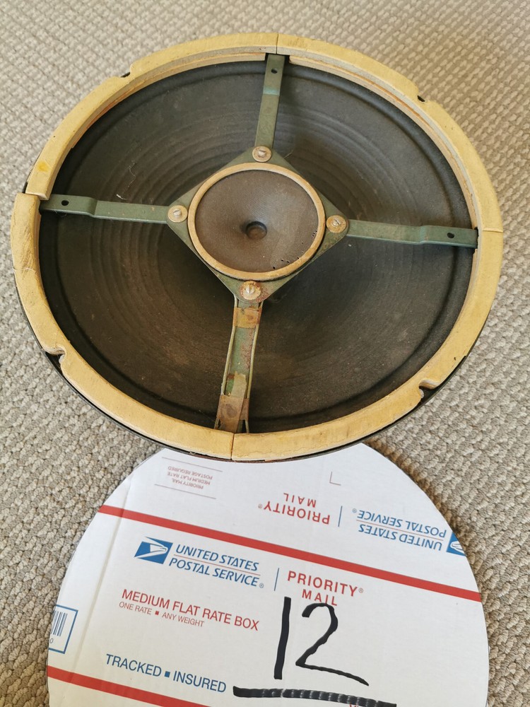 Vintage Cletron C4-209 Cathedral 12″ Coaxial Speaker Woofer Full Range Tweteer