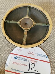 Vintage Cletron C4-209 Cathedral 12″ Coaxial Speaker Woofer Full Range Tweteer