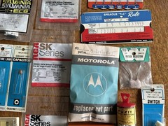 Vintage Estate Electronics Repair Parts Resistors Transistors Capacitor NOS Lot