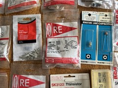 Vintage Estate Electronics Repair Parts Resistors Transistors Capacitor NOS Lot
