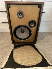 Speaker System 1pc Single Vintage Audio Unit 3-Way Sz H26” x W17.5” x D12