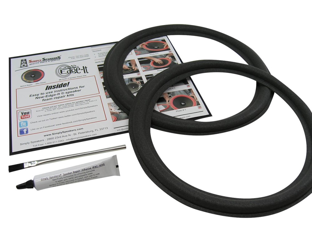 12″ Foam Speaker Repair Kit OD: 11.125″ Cone: 9.25″ ID: 8.625″ FSK-12AK (PAIR)