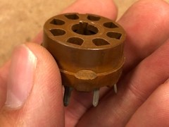 10 NOS Vintage Brown 8-Pin Octal Vacuum Tube Sockets PC BOARD MOUNT PCB