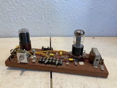 Custom Tube Amp Breadboard Project Amperex 6K6 6SC7 Cumaru Wood Base