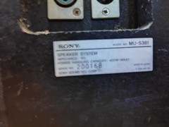 Ultra Rare SONY MU-S381 (15″) & MU-S8 Professional Speaker System -Made in Japan