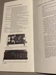 Original 1970s CROWN Audio Stereo Power Amplifier Advertising Spec Sheet Catalog