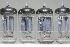 Matched Quad Telefunken ECC82/12AU7 Long Ribbed Plate Diamond Bottom 1956 Strong