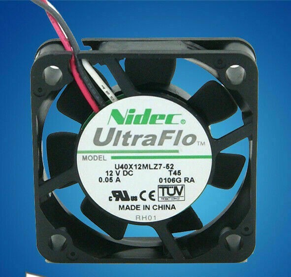 1x NIDEC 12V 0.05A U40X12MLZ7-52 4010 4CM 3-pin ultra-thin silent fan #DD