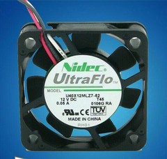1x NIDEC 12V 0.05A U40X12MLZ7-52 4010 4CM 3-pin ultra-thin silent fan #DD