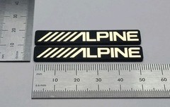 Alpine Speaker And Equipment Badge Logo Emblem Premium Gold Pair With Adhesive