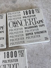 New NOS Radio Shack ConcerTape Recording Tape Lot Of 3 1800ft 7” Reel Sealed