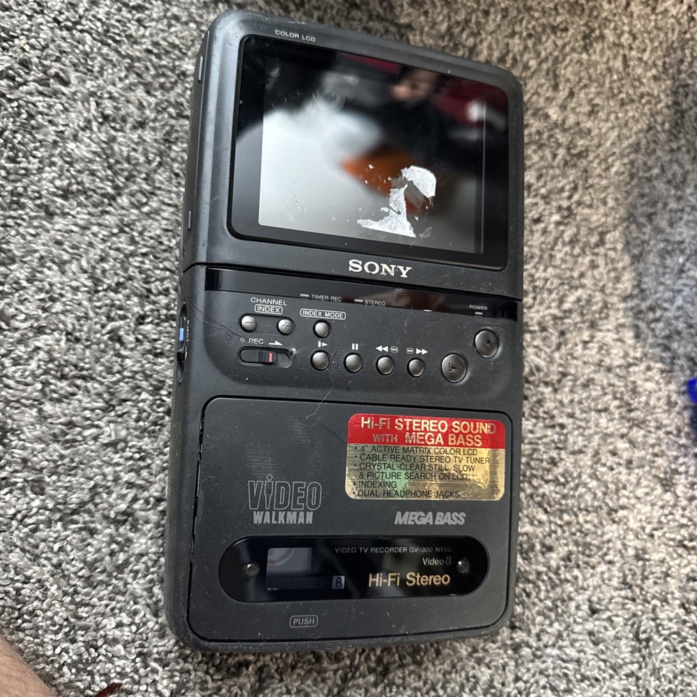 SONY GV-300 NTSC Video8 Video Walkman HiFi Stereo VCR (read Description)