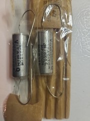 (2) (PIO) Vintage .39 uf 200v Sprague Vitamin Q Capacitors audio applications