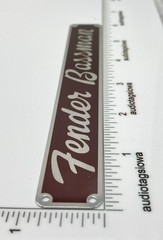 Fender Bassman Tweed Brown Amplifier Badge Custom Made Silver Aluminum