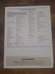 Pioneer SX-780 Stereo Receiver DC Power Amplification Original Brochure Pamphlet