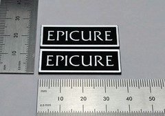 Epicure Speaker Badge Logo Emblem Brushed Silver Pair