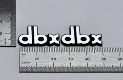 dbx Speaker Badge Logo Emblem Custom Made Premium Silver Pair With Adhesive