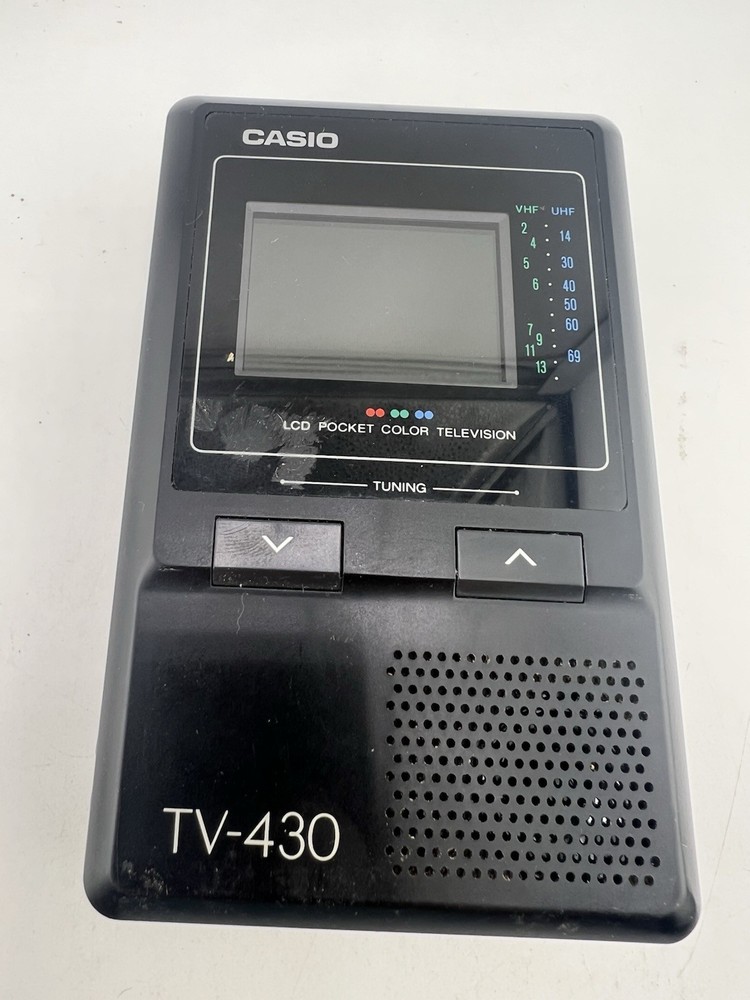 Casio TV-430/TV430Z Portable TV With 2″ Color LCD Screen Analog TV Vintage