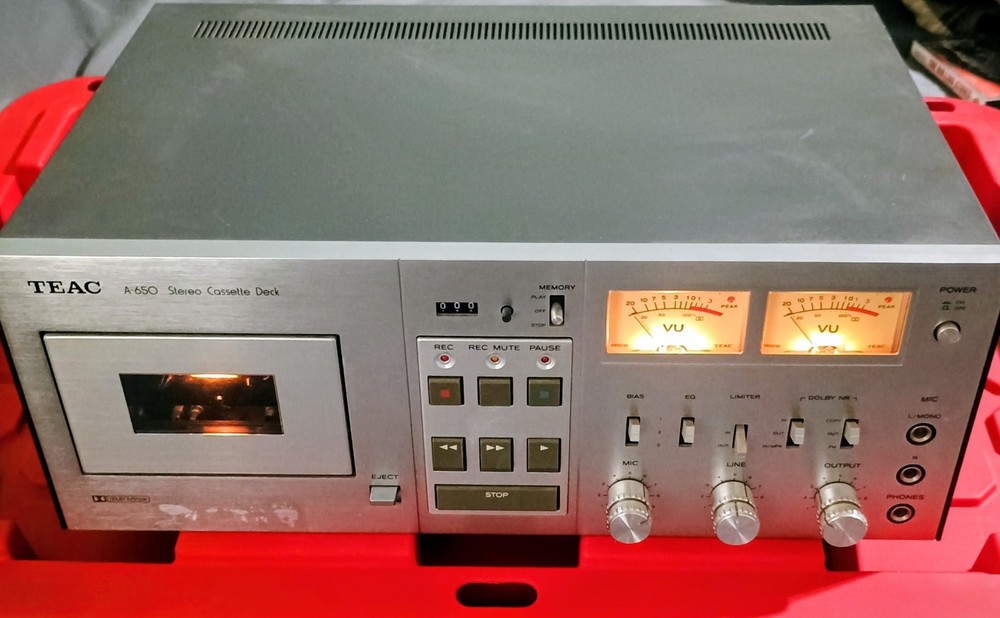 Rare Vintage Teac A-650 Stereo Cassette Deck Japan Sold For Repair UNTESTED