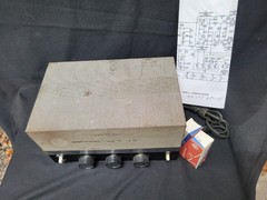 w/ Test Video: Knight KM-15 12W Tube Amplifier w/ 12AX7’s 6BQ5’s & Cage Cover