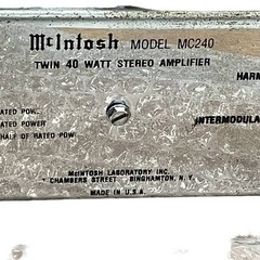 Mclntosh MC240 Tube Amplifier audio vintage Working Confirmed