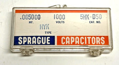 Vintage Sprague HYK 5HK-D50 .005uF 1000V Ceramic Capacitor