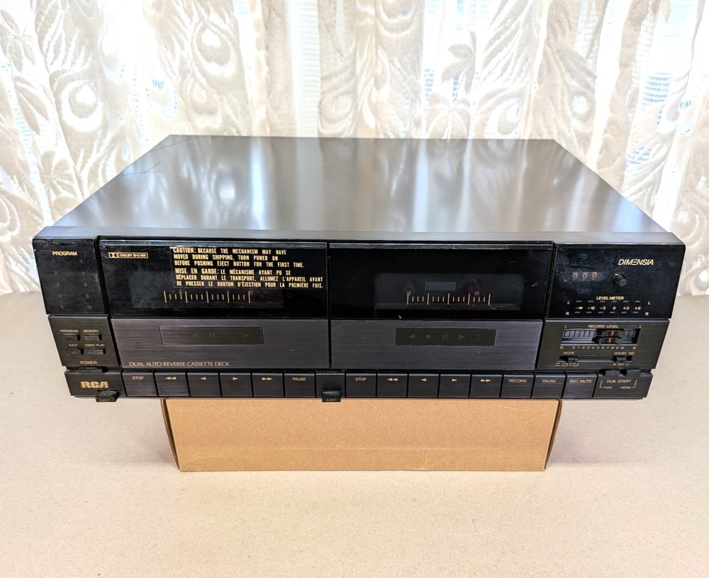 RCA MTR225 DIMENSIA DUAL AUTO REVERSE CASSETTE DECK – PARTS OR REPAIR ONLY