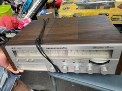 Marantz SR 1000 Stereophonic Receiver Vintage Stereo Receiver w/ Wood Case