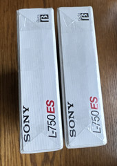 2 Sony Dynamicron ES Beta L-750 Tape Factory Sealed Blank Cassettes