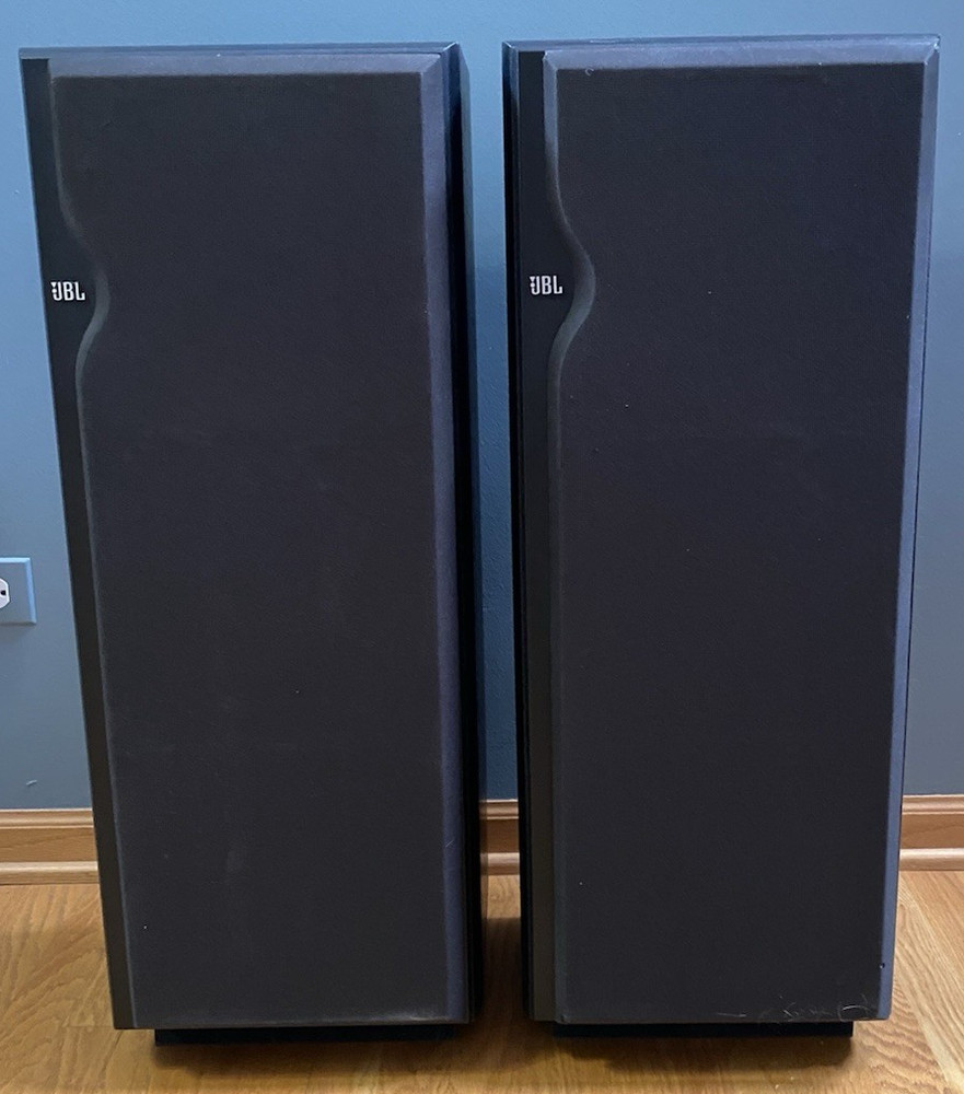 Vintage JBL N38 Studio Series Floor Speakers 32″ 3 Way Pair Set of 2 Tested