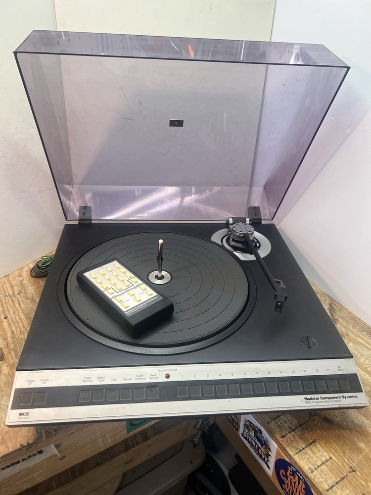 HTF Rare MCS 6800 (Accutrac) Belt Drive Programmable Turntable W/ Remote 4 PARTS
