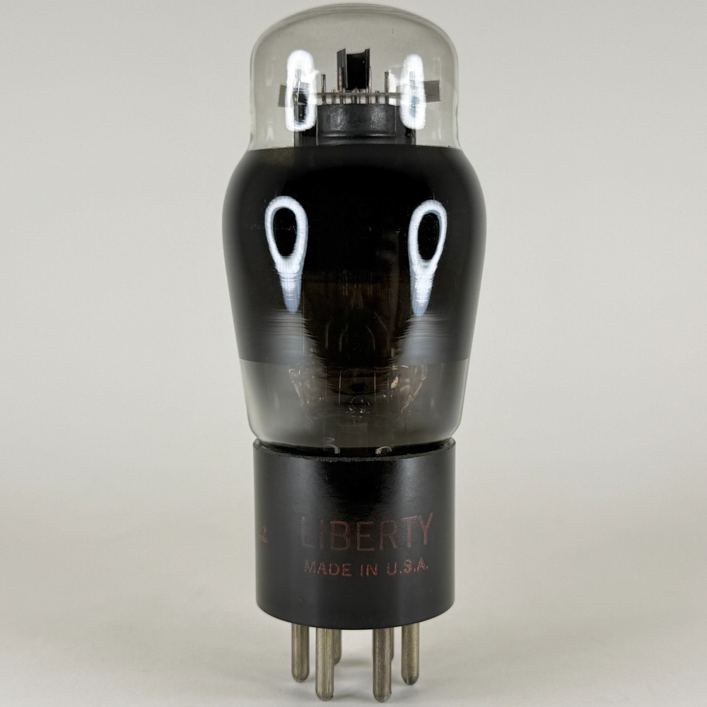 (1) Tested Liberty USA 2A5 Tube Black Glass Foil Getter Code 22 Pentode Tube