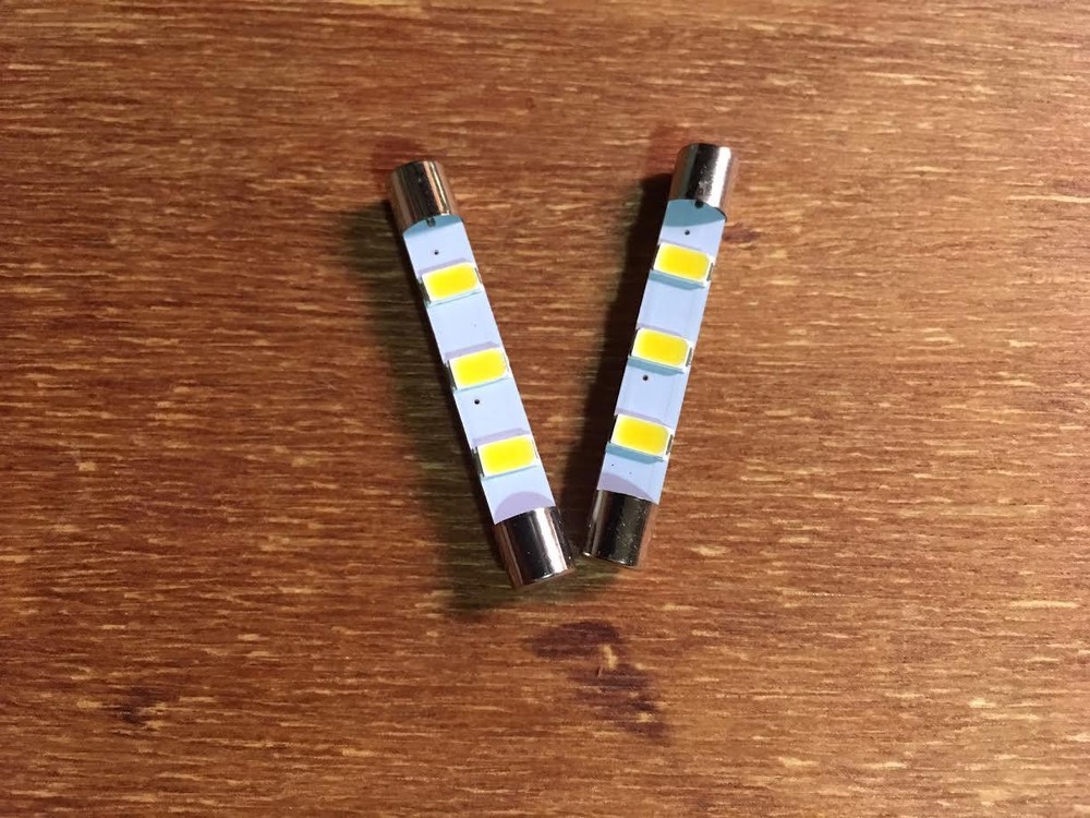 (2)WARM WHITE 41MM-LED FUSE LAMP/ 6.3V/RECEIVER-MR73-MR78-MR77- McIntosh Lights