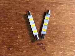 (2)WARM WHITE 41MM-LED FUSE LAMP/ 6.3V/RECEIVER-MR73-MR78-MR77- McIntosh Lights