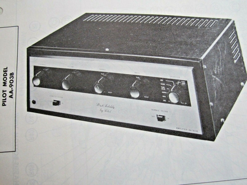 PILOT AA-903B AMPLIFIER AMP PHOTOFACT