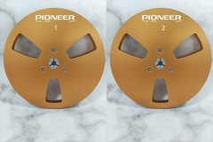 2X 7” Pioneer Black PR-100 Aluminum Reel to Reel RT-707 909 Empty Take Up Reel
