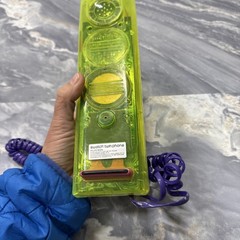 Vintage Swatch Twin Phone Deluxe Clear Neon Green Purple Cord 1989 Swiss Design